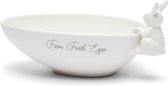 Riviera Maison Eierschaal Paasdecoratie, Eierhouder - Fresh Farm Eggs Bowl - Wit - Porselein - Giftbox