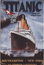 Wandbord - Titanic The World’s Largest Liner White Star Line