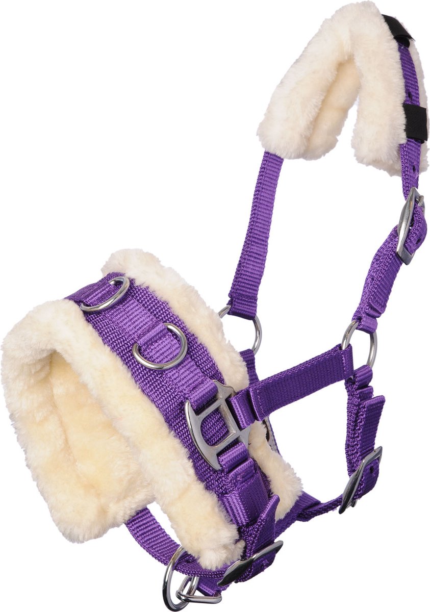 MHS Nylon Kaptoom met bont Shet Paars