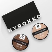 BYROKKO - Perfect Skin Bundle - Coffee scrub - Body Lotion - Inclusief Cadeauverpakking - Kerstcadeau dames