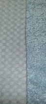 Ledikantdeken - blauwe teddy - jeans - 100 x 130 cm