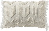 Dutch Decor ODIN - sierkussen 40x60 cm - tufted patroon - duurzaam - Snow White - wit - Inclusief binnenkussen - Luxe kussens voor woonkamer & bank