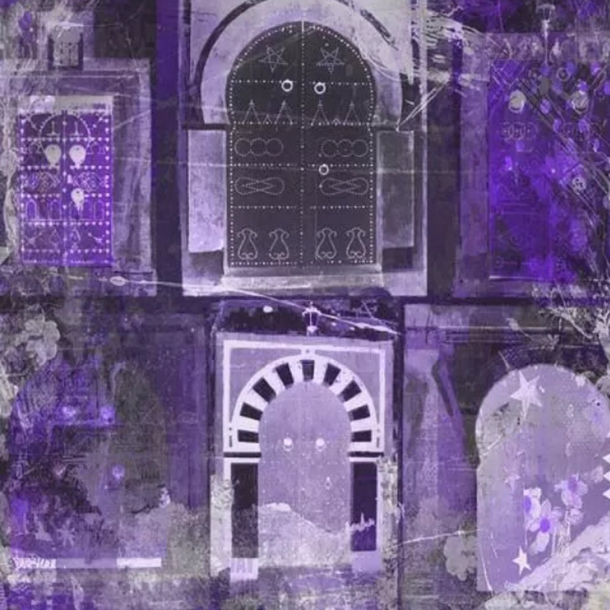 Safaary - Marokkaanse Schilderij Poorten Marrakesh Paars