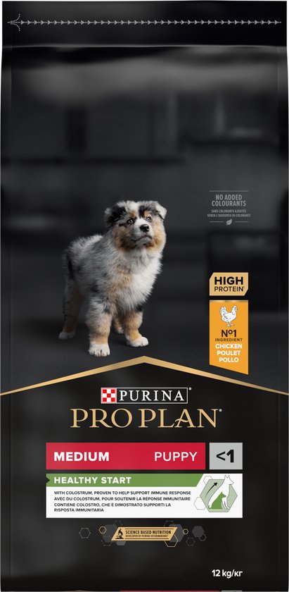 Pro Plan Healthy Start Puppy Medium - Honden Droogvoer - Kip - 12 kg
