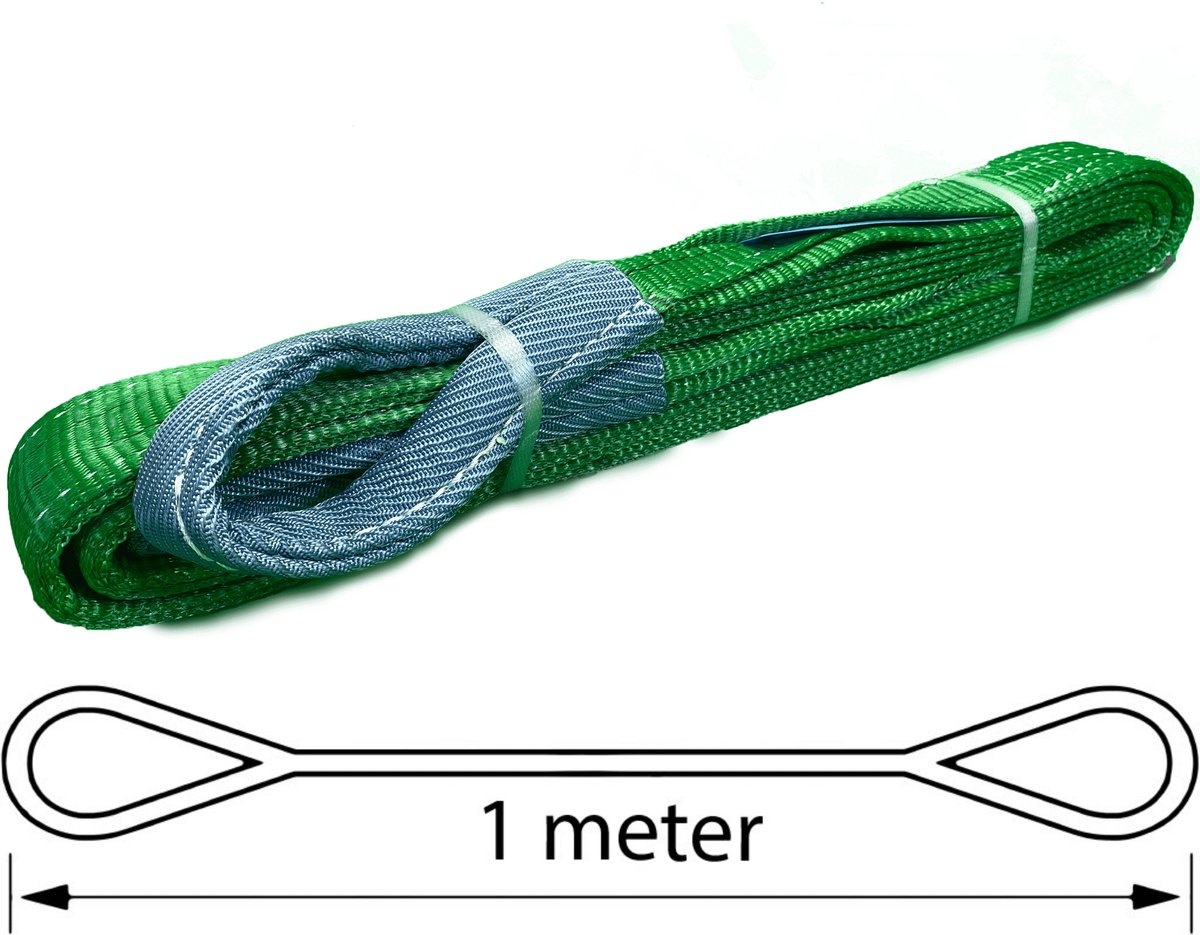 TETRA Hijsband - Werklast 2 Ton - Lengte 1 Meter - Hijsbanden - Heffen - Hijsen