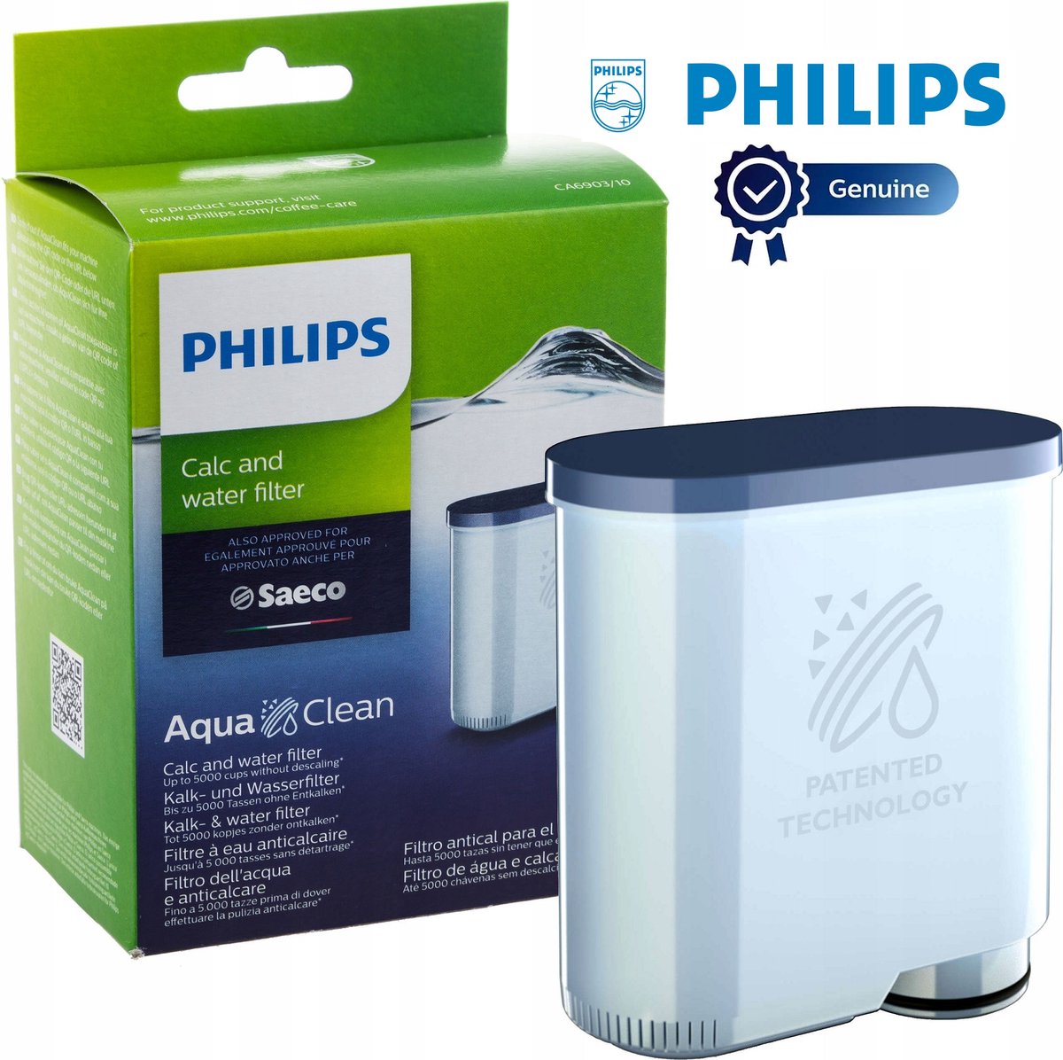 Philips Aquaclean CA6903 - Filtre à chaux et à eau - Saeco