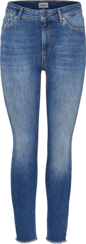 ONLY Jeans voor dames Onlblush Life Mid Sk Ank Raw Rea811 Noos, donkerblauw (donkerblauw denim), XL/34L