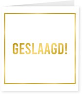 Gold white cards - Geslaagd