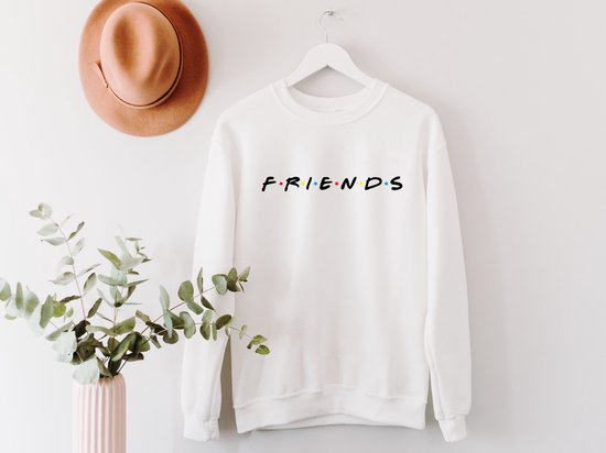 Lykke Friends Sweat | Pull | copains | Homme - Femme - Unisexe | Blanc | Taille L
