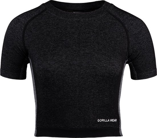 Gorilla Wear Selah Seamless Crop Top - Zwart - L/XL