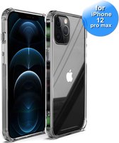 Hoesje geschikt voor iPhone 12 Pro Max - Anti Shock Cover - Hard Back Cover - Transparant