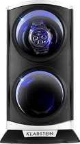 Klarstein Horlogeopwinder St. Gallen Premium - 2 Horloges - 4 Snelheden - Zwart - voor Automatische Horloges - Kijkvenster - Kunststof - Watch Winder Horlogedraaier Horlogekast Uhrenbeweger