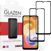 2-pack BMAX Samsung Galaxy A04 Screenprotector - Full Cover - Gehard glas - Apple screenprotectors - Telefoonaccessoires - Telefonie & Accessoires - Beschermglas - Glas screenprotectors - Zwart