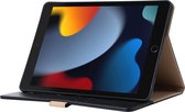 Phreeze Tablethoes - Geschikt voor iPad 2022 10e Generatie - 10.9 Inch - Luxe Lederen Hoesje - Ingebouwde Standaard met Kaarthouders - Hoesje met Magnetische Sluiting - Beschermhoes - Zwart