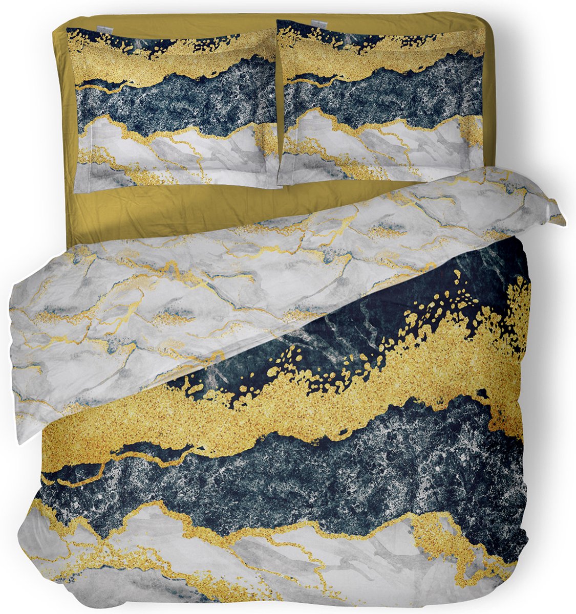 LINNICK Dekbedovertrek katoen Onyx - multi - 240x200/220cm - lits jumeaux