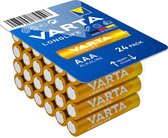 Varta Longlife AAA, Batterie à usage unique, AAA, Alcaline, 1,5 V, 24 pièce(s), Bleu, Jaune