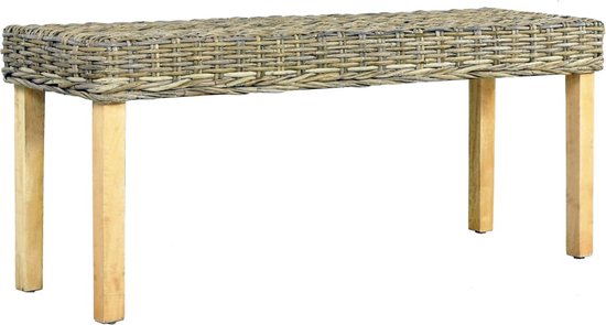 vidaXL-Bankje-110-cm-natuurlijk-kubu-rattan-en-massief-mangohout
