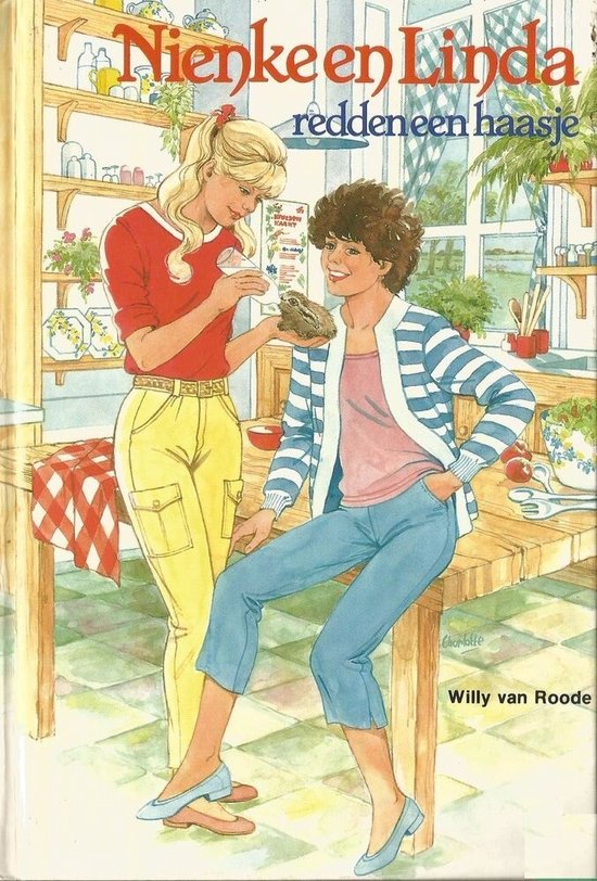 Omslag van Nienke en Linda redden een haasje door Willy van Roode, Charlotte Leene