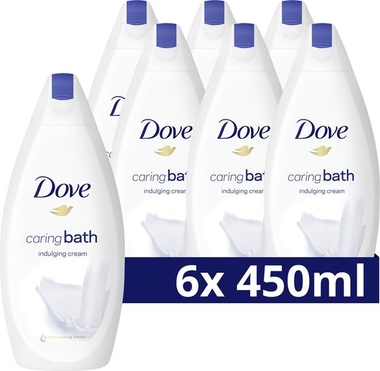 Foto: Dove caring bath indulging cream badcr me 6 x 450 ml voordeelverpakking