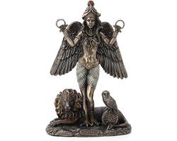 Veronese Design - Beeld/Figuur - Ishtar - Godin van Liefde, Oorlog en Seks - Beeldschoon en Zeer Gedetailleerd - Gebronsd - 22cm x 15cm x 9cm