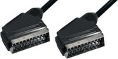 21-pins Scart kabel / zwart - 1 meter