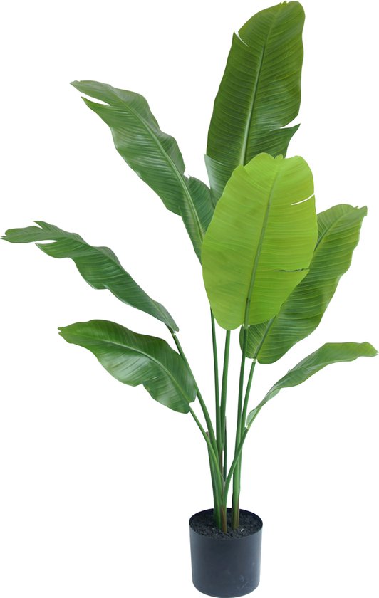 Greenmoods Kunstplanten - Kunstplanten - Strelitzia Nicolai Deluxe - Zijde - 130 cm