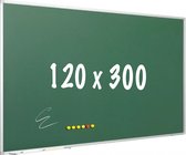 Krijtbord PRO - Magnetisch - Schoolbord - Eenvoudige montage - Geëmailleerd staal - Groen - 300x120cm