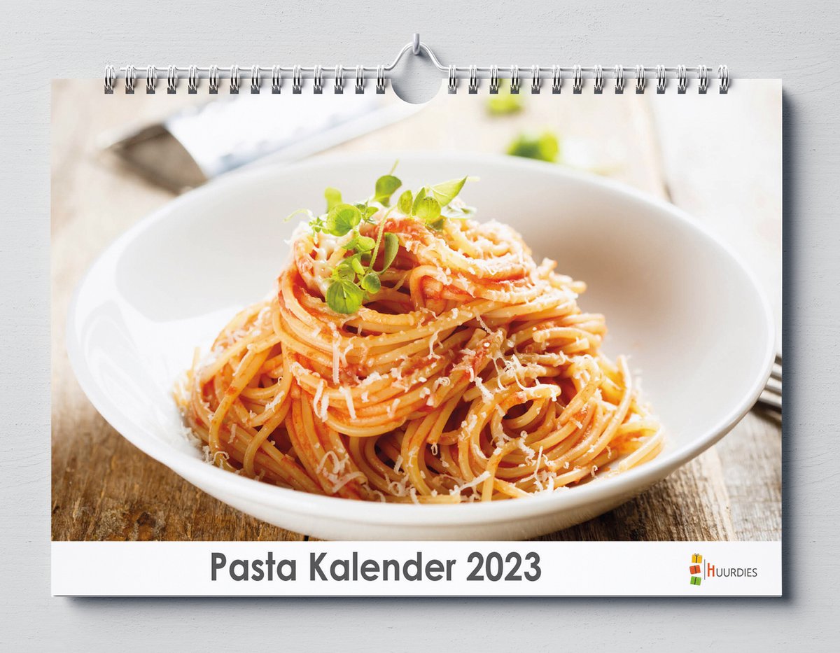 Pasta Kalender 2023 - jaarkalender - 35x24cm - Huurdies