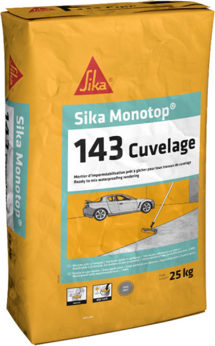 Waterdichtingslaag SIKA MonoTop-143 Casing - 25 kg - Cementgrijs