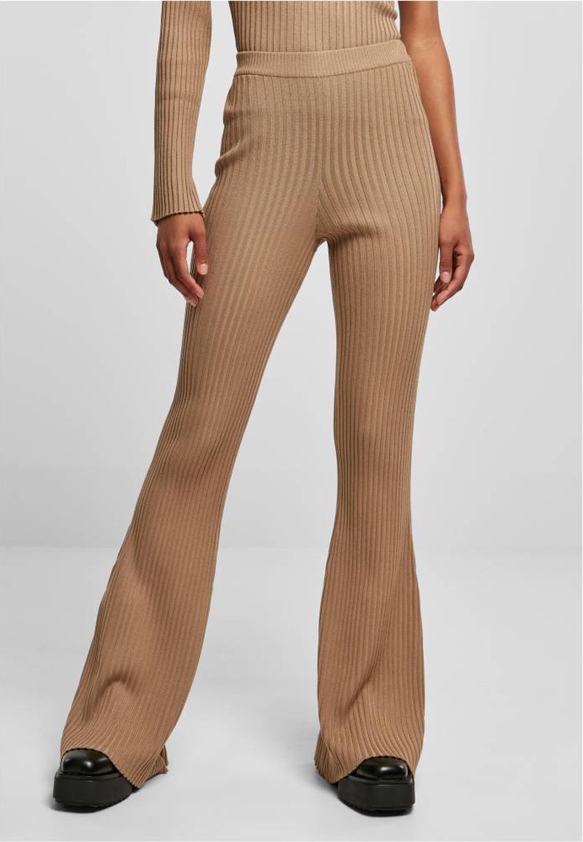 Urban Classics Flared Rib Knit Legging 5XL Beige