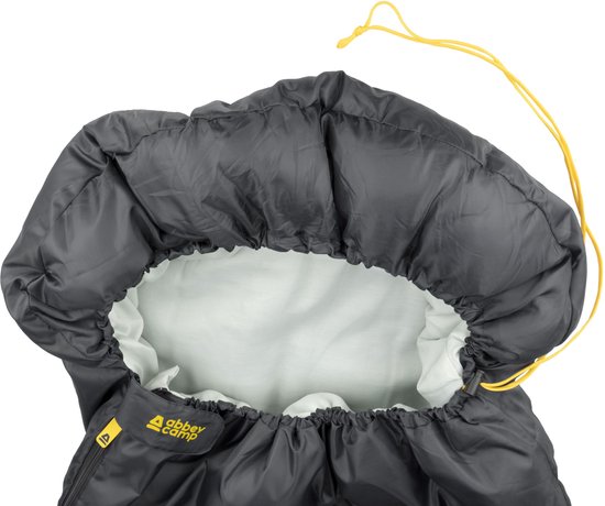 Abbey Camp Slaapzak - Mummie Model - Grijs - 220x80/50 cm - Tochtrand van Abbey Camp — afbeelding 3
