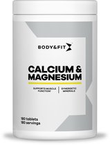 Body & Fit Calcium & Magnesium - Vitaminen en Mineralen - 180 Vegan Tabletten