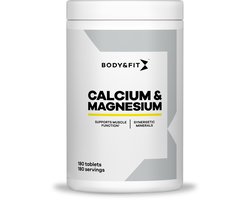 Body & Fit Calcium & Magnesium Tabletten - Vitaminen en Mineralen - 180 Vegan Tabletten