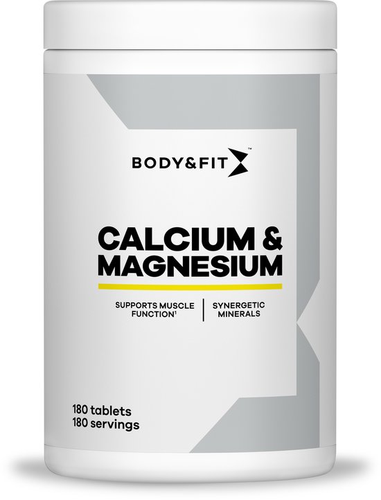 Body & Fit Calcium & Magnesium Tabletten - Vitaminen en Mineralen - 180 Vegan Tabletten