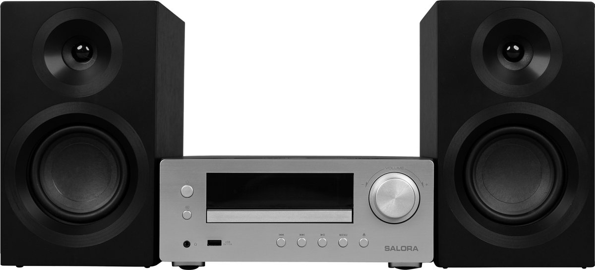 Micro set met 2x25 watt vermogen, DAB+, Bluetooth en USB.