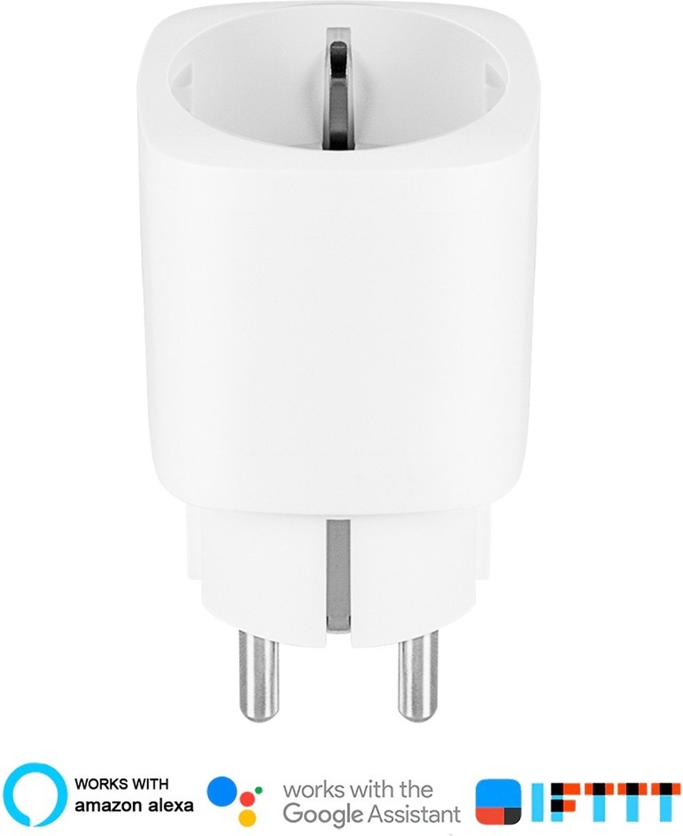 Slimme stekker met energiemeter - Smart Plug - Google Home - Bedien op afstand - Timer - Smart Home Beveiliging