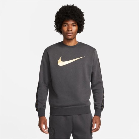 Nike Repeat Sweater - Grijs/Goud - Maat L - Unisex