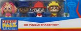 Paw Patrol 3D Puzzle Gum - 4 Karakters - 1 Verrassing - 3D Puzzle Eraser Set