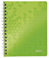 Leitz WOW Notitieboek - A5 - Gelijnd - Spiraalgebonden - PP kaft -groen