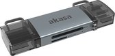 Lecteur de cartes Dual USB 3.2 OTG Akasa 2-en-1
