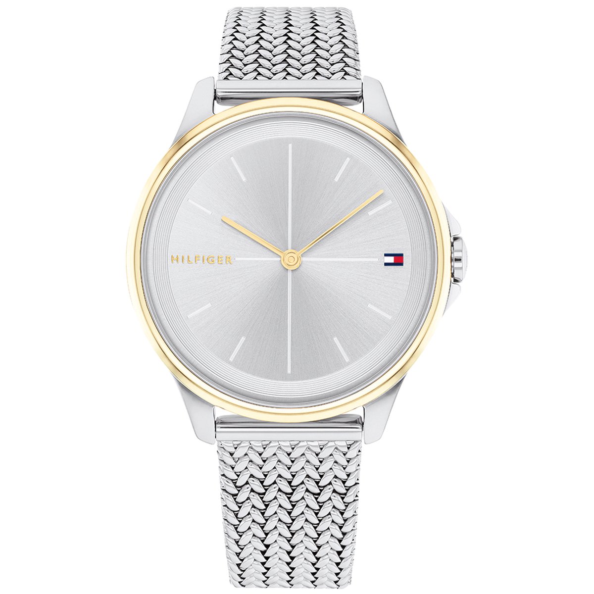 Tommy Hilfiger dames horloge 1782357- zilver - goud – 3ATM – elegante steel armband