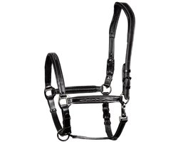 Harry's Horse Halster Supreme Leer Zwart - paard