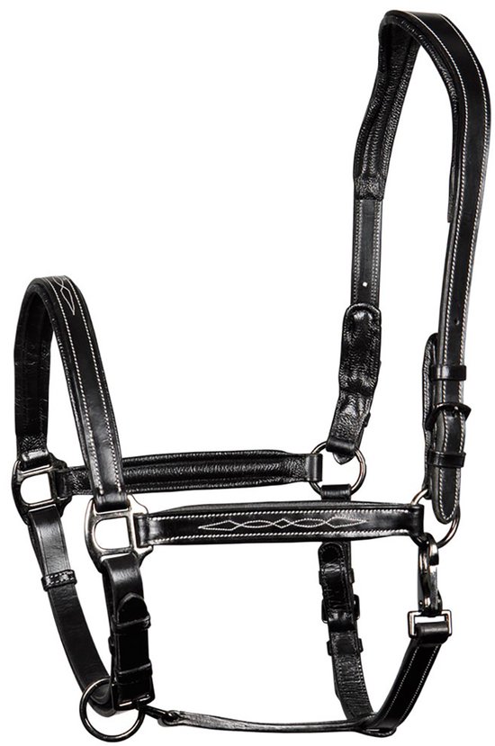 Harry's Horse Halster Supreme Leer Zwart - paard Harry's Horse Halster Supreme Leer Zwart - paard