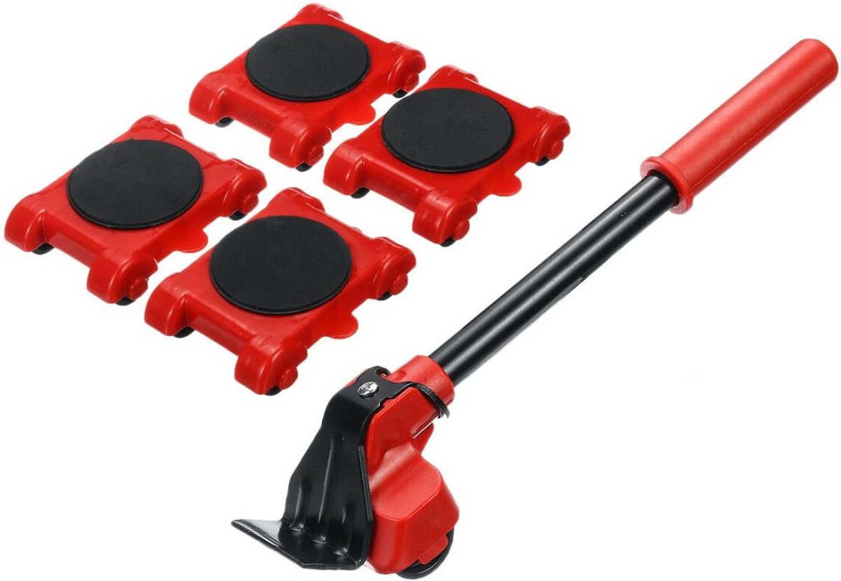 Relaxdays Meubelroller Met Rem 400 Kg Meubelhondje Transporthulp Anti Slip Zwart 597622057