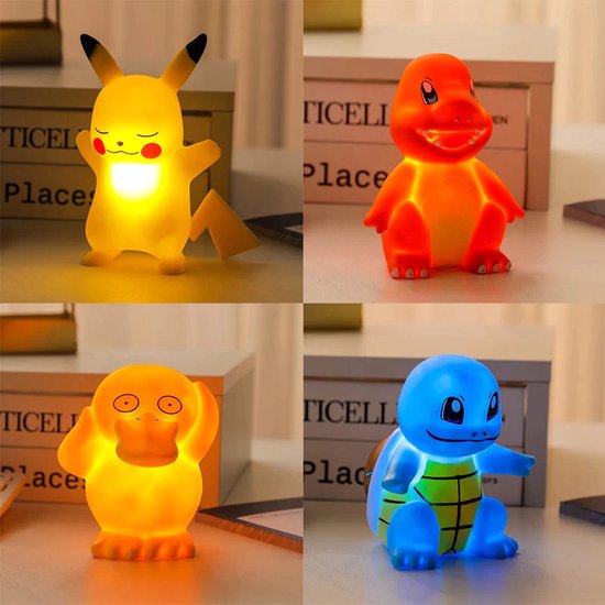 Thumbnail van een extra afbeelding van het spel Pokémon bedlampje Psyduck Pikachu nachtlamp Staand Led Slaapkamer Mini Lamp Pokemon Speelgoed Trading Card Pro