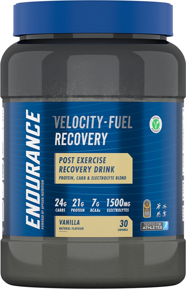 Applied Nutrition Velocity Fuel Endurance Recovery Shake - Eiwitshake Vanille - Post Workout - 30 doseringen (1.5 kg)