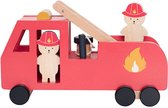 Jabadabado - Camion de pompiers en bois - 29x11x15cm - Bois