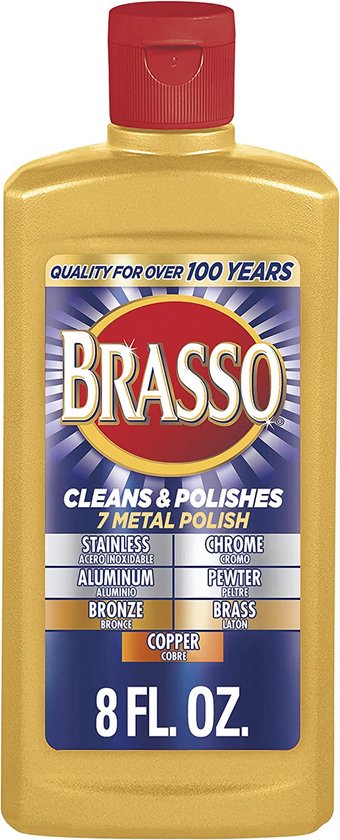 Brasso Metal Polish chroomreiniger Metaalpoets en polijst bol