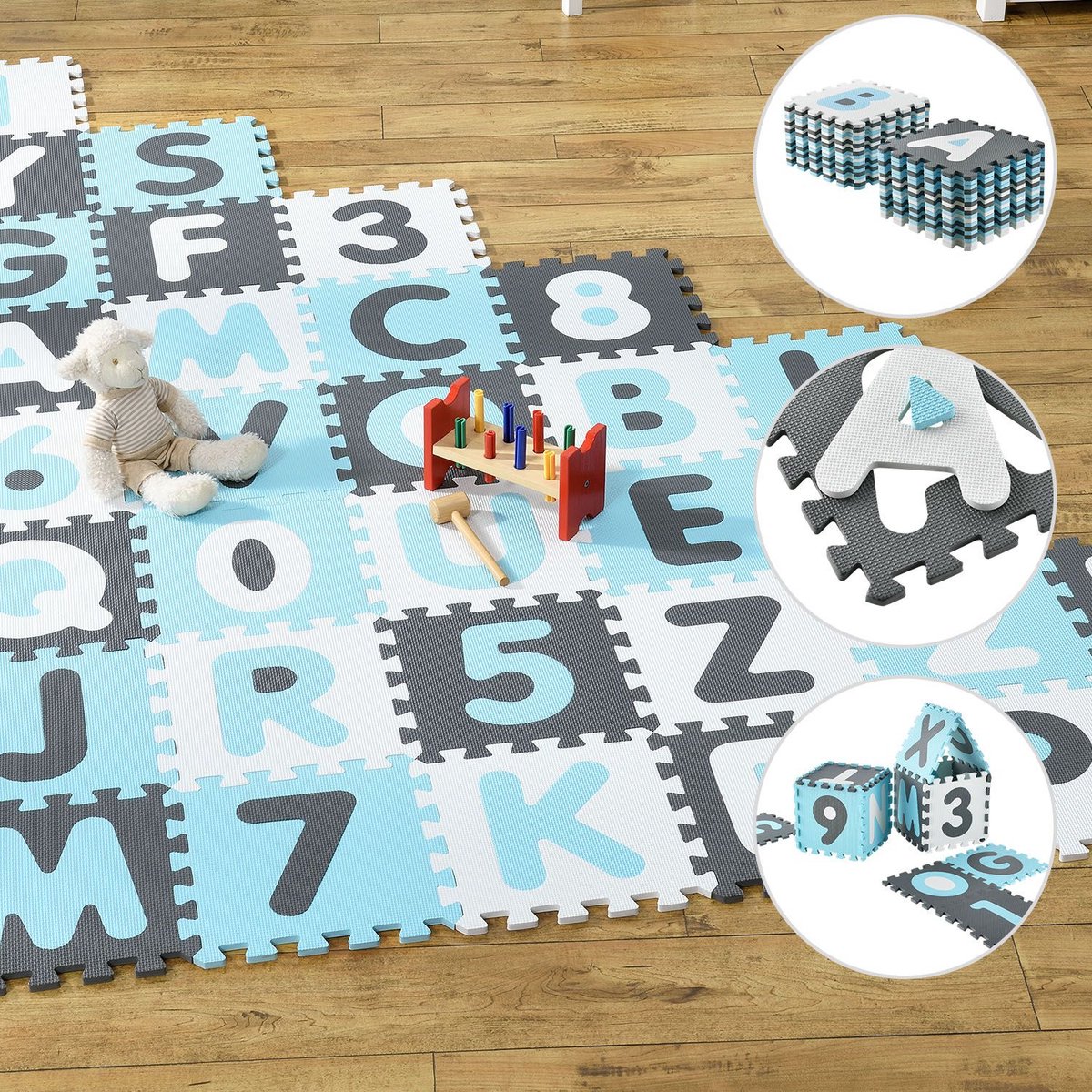 36pc Puzzle tapis mousse bébé alphabet et chiffres enfant bas âge - Tapis  pour enfant - Achat & prix