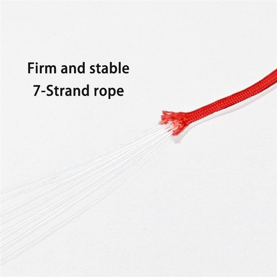Corde outdoor en nylon Intirilife 31m en ROUGE - corde de jardin de 31 mètres de long et 4mm d'épaisseur